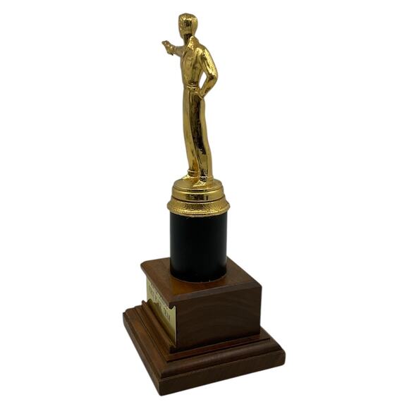 Vintage Winter League Shooting Trophy First Place Team Pistol Marksman Award - Picture 3 of 7